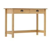 Makastle Table Console Hill Range avec 2 tiroirs 110x45x74 cm Pin Solide