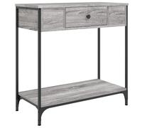 Makastle Table Console Sonoma Gris 75x34,5x75 cm Bois d'ingénierie