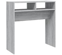 Makastle Table Console, Table d’Entrée, Bout de Canapé, Montage Facile, Meuble de Rangement Entrée ou Salon, Console Meuble d’Entrée, Table d'appoint, Sonoma Gris 78x30x80 cm Bois d'ingénierie