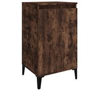 Makastle Table de Chevet chêne fumé 40x35x70 cm Bois d'ingénierie