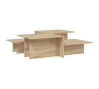 Makastle Tables Basses Lot de 2 Chêne Sonoma Bois d'ingénierie