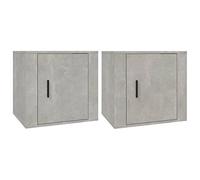 Makastle Tables de Chevet Lot de 2 Gris béton 50x39x47 cm