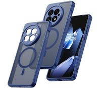 MAKAVO Coque magnétique pour OnePlus 13 [Compatible avec MagSafe] Coque de téléphone translucide mate antichoc avec protection d'appareil photo, One Plus 13 fine, mais de qualité militaire en silicone
