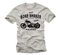 Biker T-Shirt Homme Bobber XS 650 Motard Taille XXXL Gris