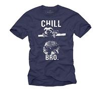Makaya Cool Swag T-Shirt avec Paresse Chill Bro Homme