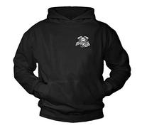 Makaya Fory Eight Squad Pull - Sweat a Capuche Moto Chris Davidsons Imprimer sur la Poitrine et Le Dos Noir XXXXL