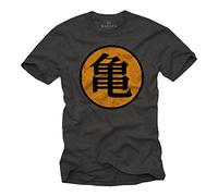 Makaya Goku T-Shirt pour Homme Kame Dragon Gris S