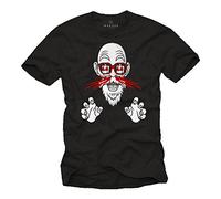 Makaya Manga Anime Tshirt - Master Roshi - Goku Gym Dragon Blood Son Noir L