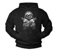 Makaya Marque Pull à Capuche Imprimé - Sloth Sweat-Shirt Homme/Femme/Enfants/Fille/Garçons Hoodies Noir Taille M