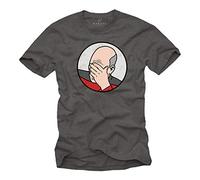 Makaya Marque T-Shirt Geek Humour - Captain Picard Epic Fail - Homme Manches Courtes Grande Taille Star Gris XXXXL