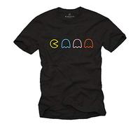 Makaya Retro Gamer Tee Shirt Homme - Idee Cadeau Geek Noir Taille L