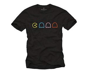 Makaya Retro Gamer Tee Shirt Homme - Idee Cadeau Geek Noir Taille M