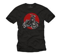 Makaya Retro Tshirt - Tuning Moto - Vintage Scooter Tee Shirt Homme Noir XXXXXL