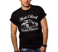 Makaya Rockabilly T-Shirt Homme Hot Rod Noir M