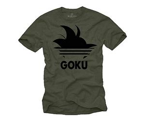 Makaya Son Goku T-Shirt Homme - Dragon Hair Vert Ball Taille L