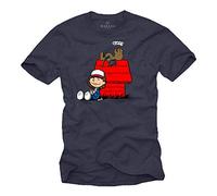 Makaya Stranger Tee Shirt Geek Humour - Dustin Dart Nougat Things - Homme Grande Taille Machne Courtes Col Rond Bleu L