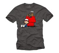 Makaya Stranger Tee Shirt Geek Humour - Dustin Dart Nougat Things - Homme Grande Taille Machne Courtes Col Rond Gris XXXL