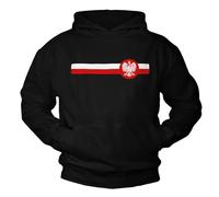 Makaya Sweat À Capuche avec Drapeau Polonais Pologne Hoodie Motif