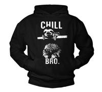 Makaya Sweat à Capuche Humour Drole Paresseux Chill Bro Pull Sweatshirt