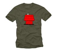 Makaya T-Shirt avec Chien - Dog - Vert Homme L