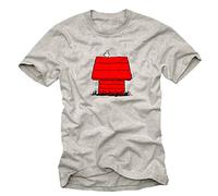 Makaya T-Shirt avec Chien - Snoop Dog - Gris Chiné Homme XXXXXL