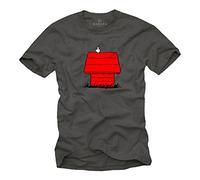 Makaya T-Shirt avec Chien - Snoop Dog - Gris Homme L