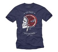 Makaya T-Shirt Casque de Moto GO Fast Or GO Home