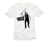 Makaya T-Shirt Geek Homme Humour Message Science - Go Away Stupid