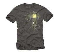 Makaya T-Shirt Geek Noir Homme Gamer CPU