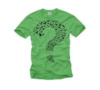 Makaya T-Shirt Geek Point d'interrogation RIDDLER Homme S-XXL, Vert, S