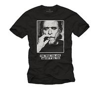 Makaya T-Shirt Homme Bukowskis Message Slogan Ecriture - Find What You Love Noir L