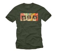 Makaya T-Shirt Homme Chat Drôle Design Graphique Vintage T-Shirt Rétro