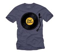 Makaya T-Shirt Homme DJ Hip Hop - Musique Cadeau Original Bleu XL