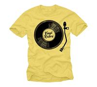 Makaya T-Shirt Homme DJ Hip Hop - Musique Cadeau Original Jaune XXXXL