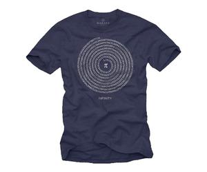 Makaya T-Shirt Homme Mathématiques avec Symbole Pi Drôle Cadeau Original Physique pour Nerds Professeurs Étudiants et Scientifiques Hommes Garçons Enfants Tshirt 100% Coton Bleu L