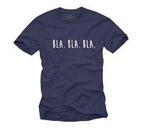 Makaya T-Shirt Homme Message Humour Humoristique Bla Bla Bla Bleu S