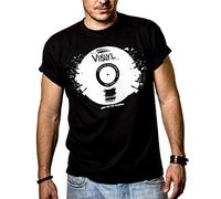 Makaya T-Shirt Homme Musique Dessin Vintage Vinyl Record Cadeau Hip Hop Noir XXXXXL