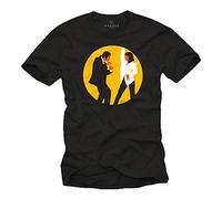 Makaya T Shirt Humour Homme - Mia & Vintent Danse Pulp Fiction - Manche Courtes Col Rond Noir Taille XXXL