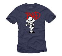 Makaya T-Shirt Humour pour Homme - Fashion Drolé Musique Pop - Bad Chien Manches Courtes Col Rond Snoop Jackson Bleu XXXXL