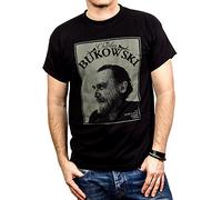 Makaya T-Shirt Noir Homme Charles Bukowski Taille XXL