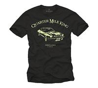 Makaya T-Shirt Noir Homme Quarter Mile King Logo la Chaux Taille L