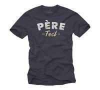 Makaya T-Shirt pour Homme Cadeaux pour Papa Cadeau De Fête des Pères Père FECT Parfait Bleu-Gris M