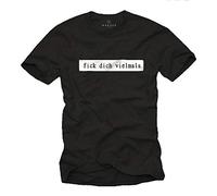 Makaya T-Shirt Rigolo Message Allemand - Texte Ecriture Fun Phrase - Homme Grande Taille Teeshirt Noir L