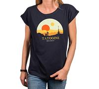 Makaya Tatooine Star Mos Eisley T-Shirt pour Femme - Manche Courte Coton Grande Taille