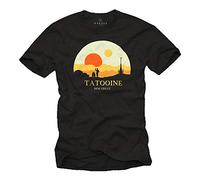 Makaya Tatooine Star T-Shirt Mos Eisley pour Homme - Manches Courtes Col Rond Grande Taille