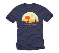 Makaya Tatooine Star T-Shirt Mos Eisley pour Homme - Manches Courtes Col Rond Grande Taille