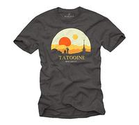 Makaya Tatooine Star T-Shirt Mos Eisley pour Homme - Manches Courtes Col Rond Grande Taille
