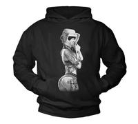 MAKAYA Tattoo Star Sweatshirt - Geek Gamer Sweat à Capuche Hommehirt Pull Tshirt Cadeau Noir XXXXL