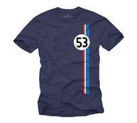Makaya Tee Shirt Homme avec Numero 53 Idee Cadeau Original Anniversaire T Shirt Drapeau France Couleur Bleu XXXXXL