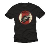 Makaya Vetement Moto Homme - Cadeau Original Cafe Racer T-Shirt Noir XXXL